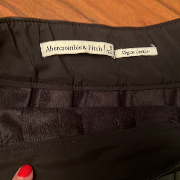 Black Vegan Leather Mini Skirt - Picture 2 of 2